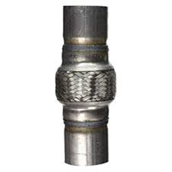 Ap Exhaust Products AP Exhaust Products APE8843IB 2.25 in. Core 8 in. OAL Flex Coupling with Neck & Inner Braid APE8843IB